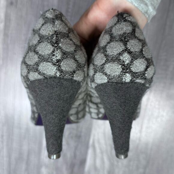 Poetic License Polka Dot Rhinestone Bow Heels Pumps Size 39 8.5 US Y2K Coquette - Picture 6 of 6